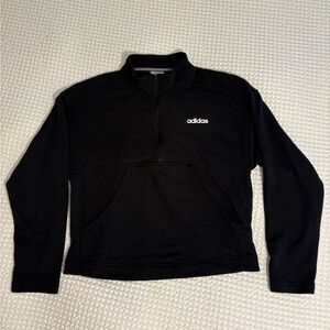 adidas Black Half-Zip Pullover Sweater